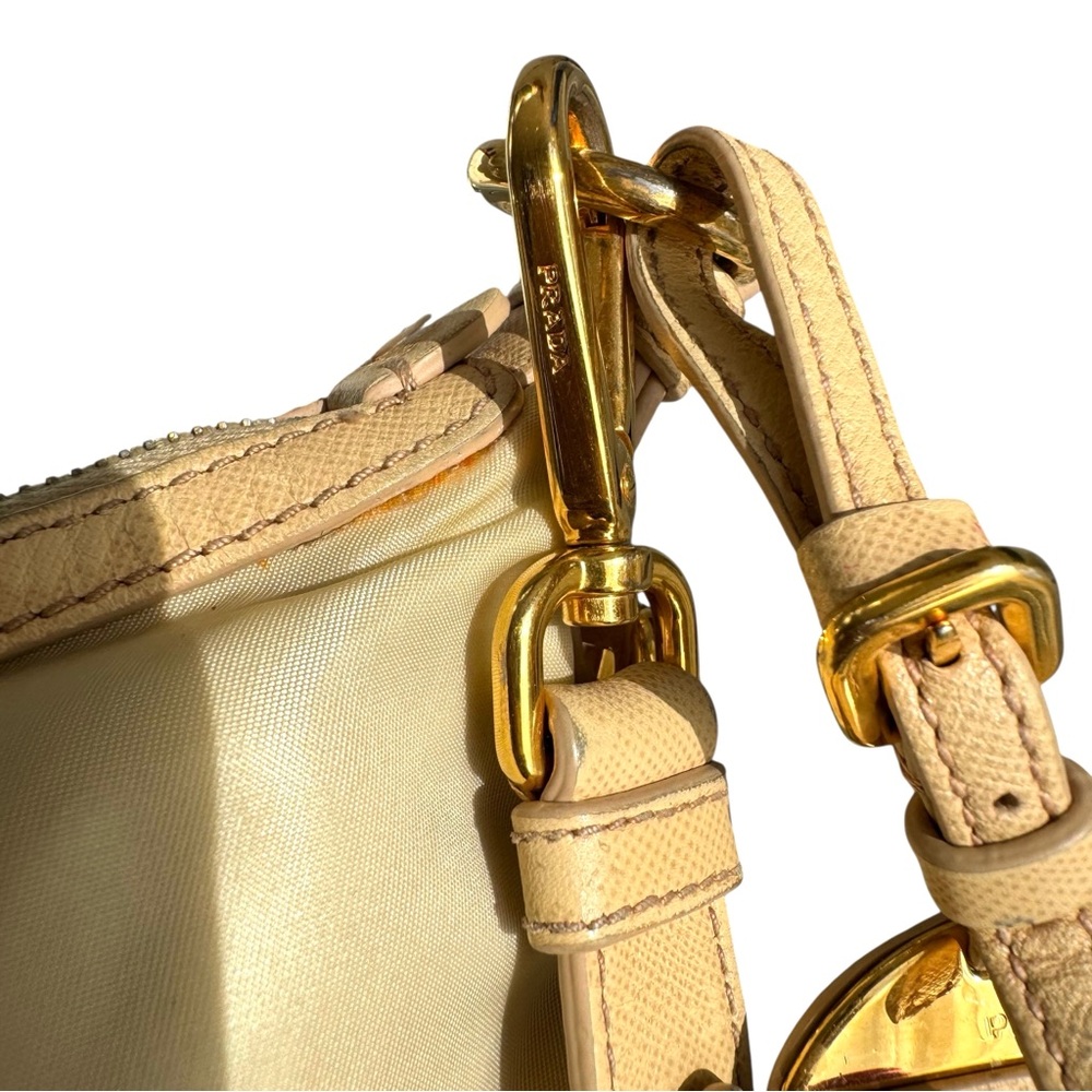 PRADA Tessuto Nylon Shoulder Bag Vanilla Cream Crossbody - Picture 8 of 16